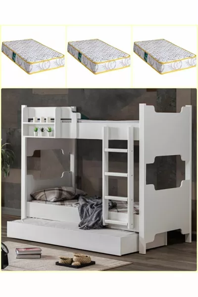 Mdf Profil Ranza , Avrasya Ayrılabilir Yavrulu Ranza 3 Adet Comfort Yatak