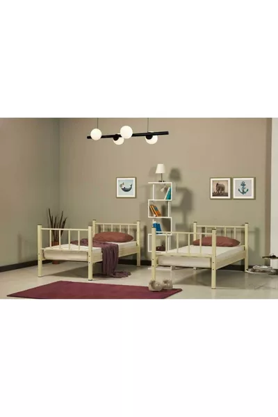 Dorm Metal Bunk Bed Cream