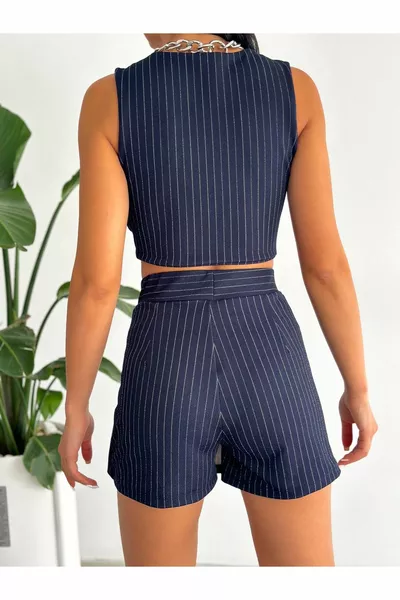 المرأة مخطط واحد شق السراويل تنورة