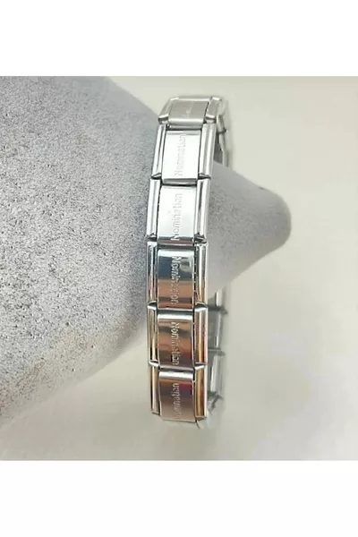 Bracciale Nomination in Acciaio Inossidabile Premium con Scritta Charm Italiana