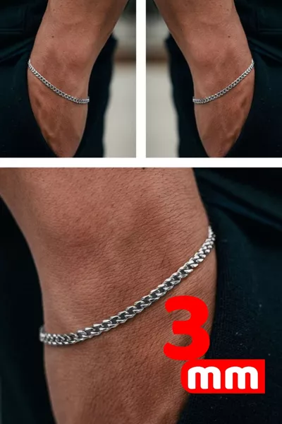 Gurmet Gümüş Herrenarmband mit Gravur 3mm