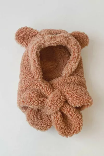 قبعة وأوشحة وتنانير للأطفال من أفيس، بغطاء رأس من الفرو الويلسوفت، مقاومة للرياح مع أذن