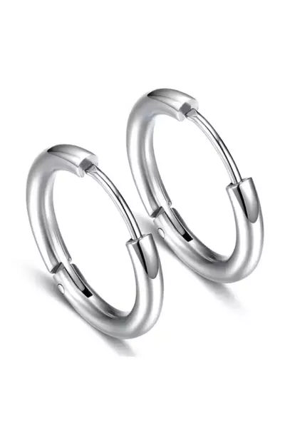 Orecchini a cerchio in acciaio chirurgico, un paio (Scegli la taglia)