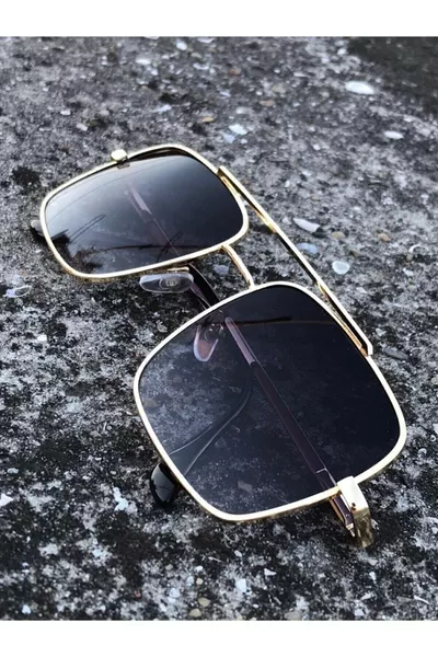 Reynmen Unisex Pilootmodel Zonnebril met Gouden Montuur en Zwart Verloopglas