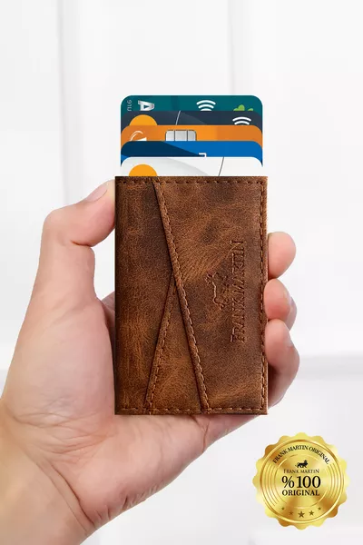 Verpakt Slim Unisex Automatisch Gemotoriseerd Leren Portemonnee met Meerdere Vakjes Model X Slimme Kaarthouder