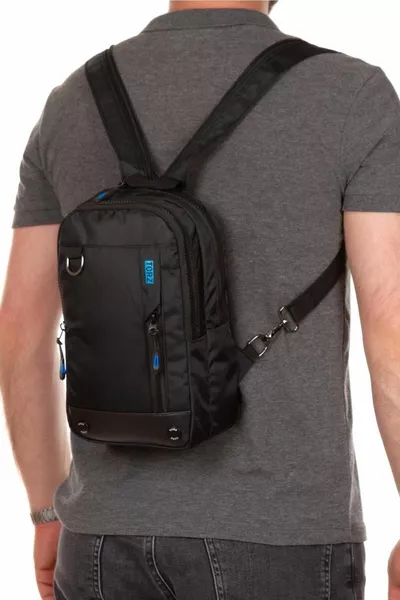 Men's Crossbody Chest and Backpack Bodybag Functional Waterproof Fabric Tablet Shoulder Bag