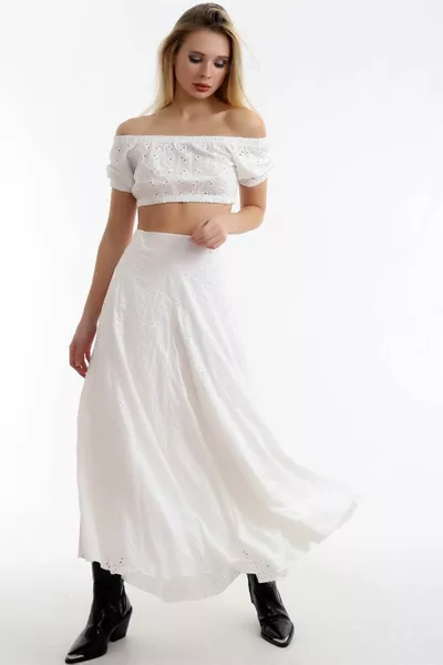 جبر عالية الخصر رث تنورة واسعة غير متماثلة