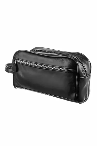 Genuine Leather Black Men's Handbag - Travel Bag - Cosmetic Bag - Shaving Bag