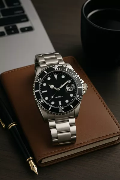 New Season Silver Color Metal Strap Men's Wristwatch with Bracelet Gift Father's Day Gift