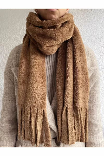 Écharpe en peluche pour femme