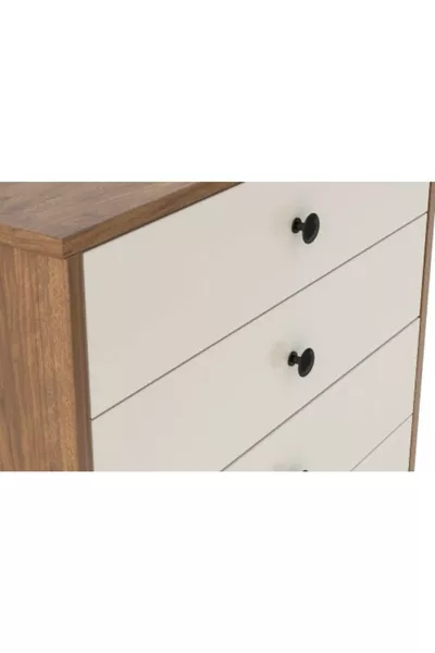 خزانة تورينو من الجوز والأبيض