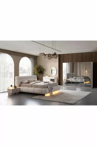 Bons Full Mirrored Bedroom Set