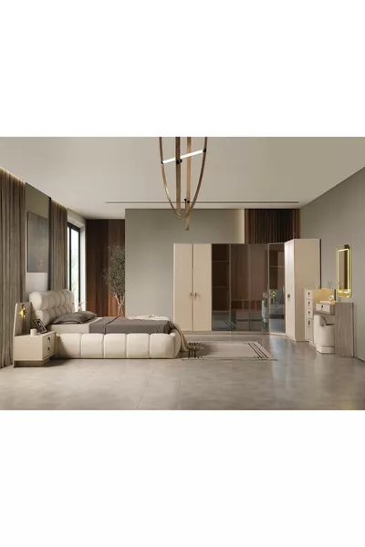 طقم غرفة نوم لاتيه 8 أبواب