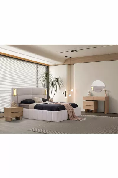 غرفة نوم ألاسكا مصنوعة من MDF % | توصيل وتركيب مجاني