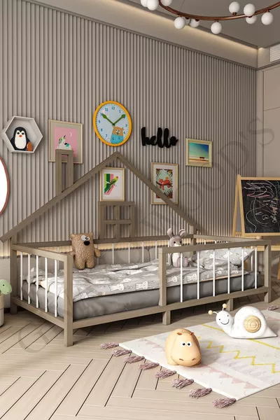 Judy Baby Kinder Montessori Holzoptik MDF Bett