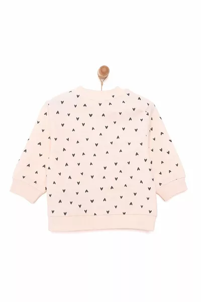 HelloBaby Mädchen-Sweatshirt, angeraut, Rundhalsausschnitt, langärmelig, gemustert