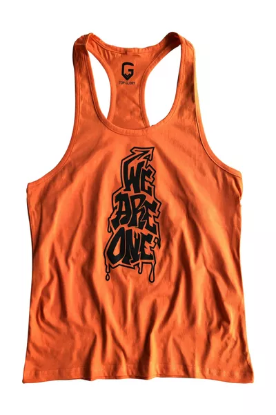 Fitness Gym Tank Top Athlete Sportswear  Orange