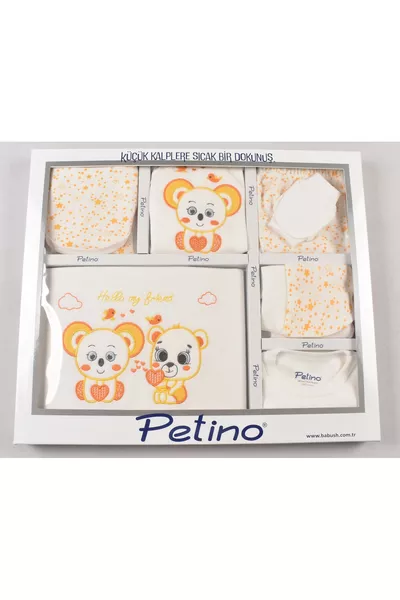 -Piece Koala Embroidered Hospital Exit Set – Baby Unisex – % Cotton – Yellow