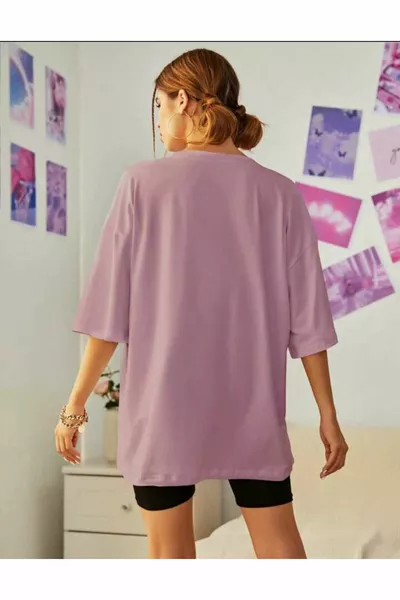 Teddybär bedruckt Frau Oversize Shaas T-Shirt Freund