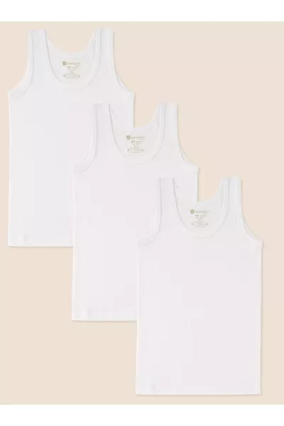 Boys' Organic Cotton Ribbed 6-Pack Tank Top
