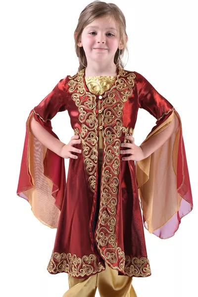 Robe de cérémonie pour enfant bordeaux Kaftan Bindallı