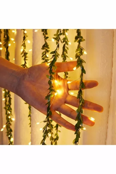 Decorative Ivy Light Mini Strip Artificial Leaves and 5m Fairy LED Rosella Barucci