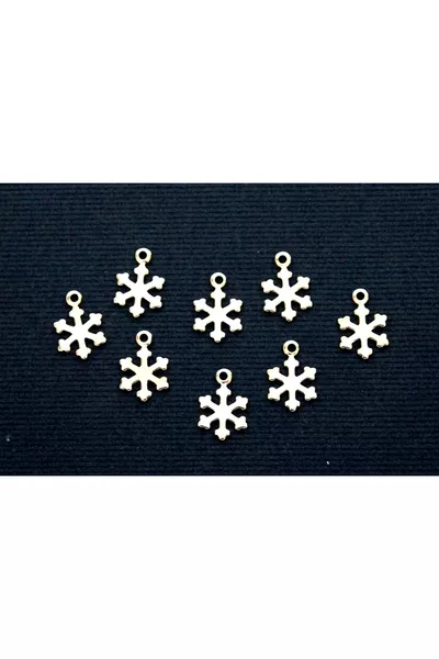  Pezzi - Paillettes a Forma di Fiocco di Neve da  mm, Materiale per Gioielli, Paillettes in Metallo, Placcatura in Nichel, Ottone #n