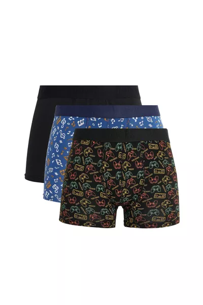 Men's 3-Pack Cotton Lycra Premium Series Stretch Fabric Boxer