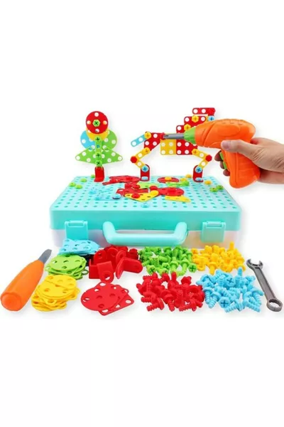 Birlik Spielzeug Pädagogische Bohrmaschine Kreatives Puzzle  Teile 3D STEM