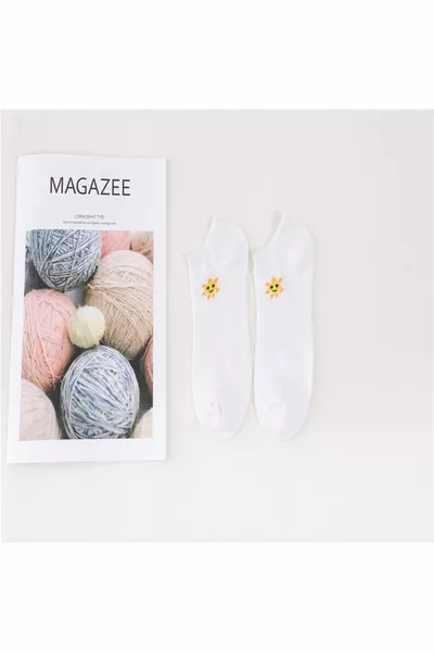 Unisex Fun Patterned Booties Ankle Socks Set of 5