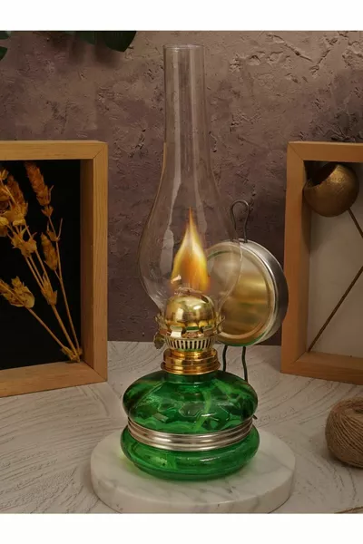 Ностальгическая зелёная газовая лампа винтажная, большой размер