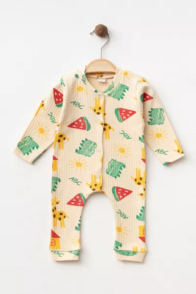 BABY LITTE GIRAFFE 3-6-9 MONTH COTTON SLEEVELESS ROMPER NEWBORN HOSPITAL OUTFIT BABY CLOTHING 