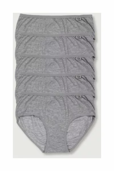 نساء، حزمة من 5 سراويل داخلية واسعة مرنة باللون الرمادي 