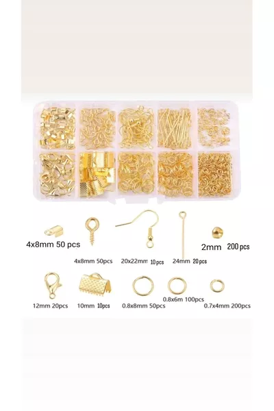  Stuks Oorbellen, Ketting en Armband Maakset Sieradenmaterialen Sieraden Maken Goud