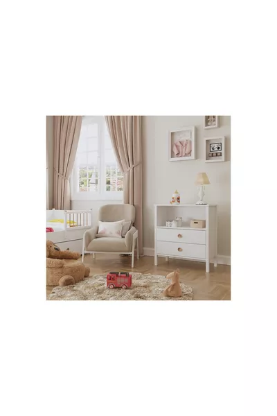 VENEZIA MINIFIX KASTJE, HOUT WIT, 2 LADEN