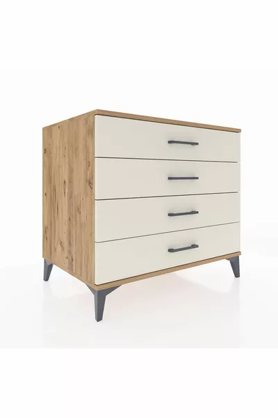 Kronos Ladekast 4 Lade Dennen-Hardsteen