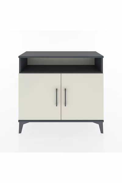 خزانة أرجيس ذات رفين وبابين - أنثراسيت وحجر رملي