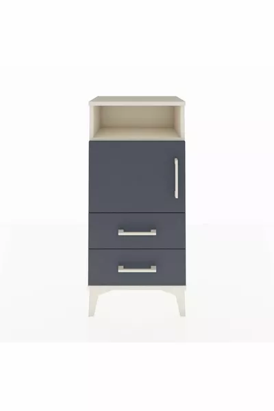 أرجس كومودين بباب واحد ورفان ودرجان - حجر القمر أنثراسيت