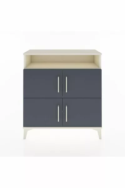 Arges Şifonyer 4 Raflı 4 Kapaklı  Aytaşı-Antrasit