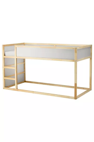 سرير أطفال قابل للعكس، أبيض-صنوبر، سم