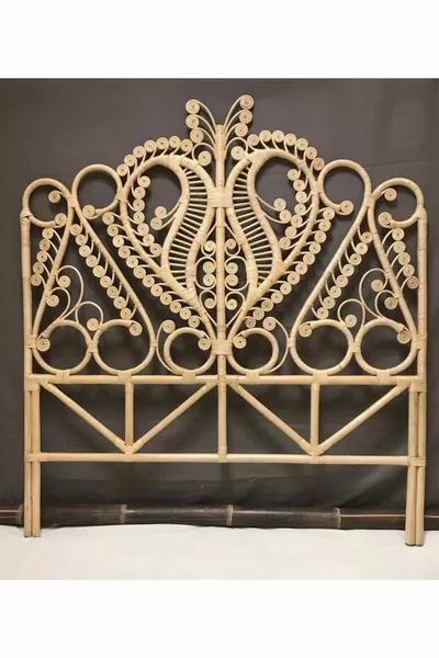 رأس سرير من الخيزران نموذج الفراشة بعرض سم