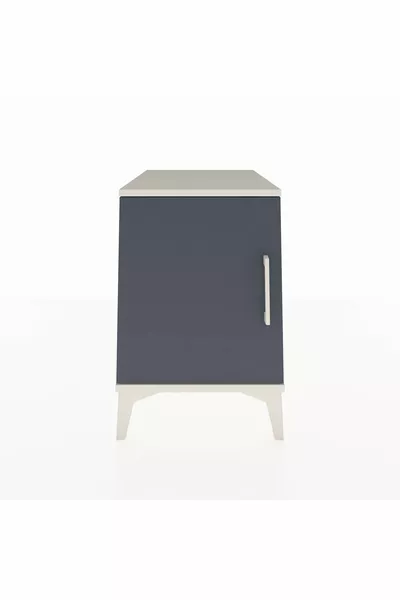 Kronos Nightstand with 2 Shelves and 1 Door Moonstone-Anthracite