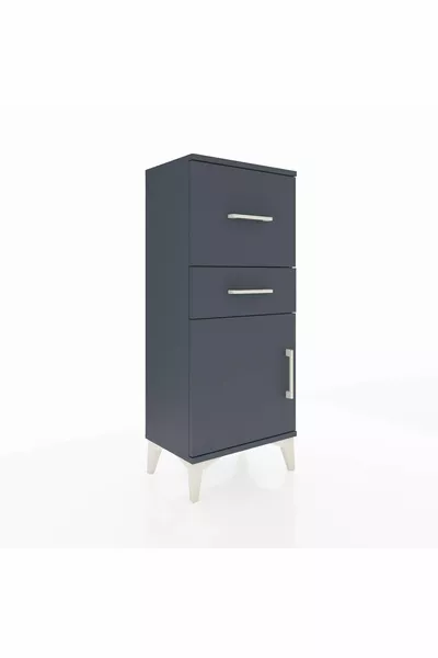 أرجيس كومودين رف واحد درجين باب واحد أنثراسيت-أنثراسيت