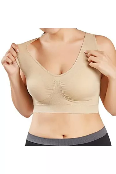 Set di reggiseno con spilla senza cuciture. 3 colori in un unico pacchetto (nero-bianco-nude)