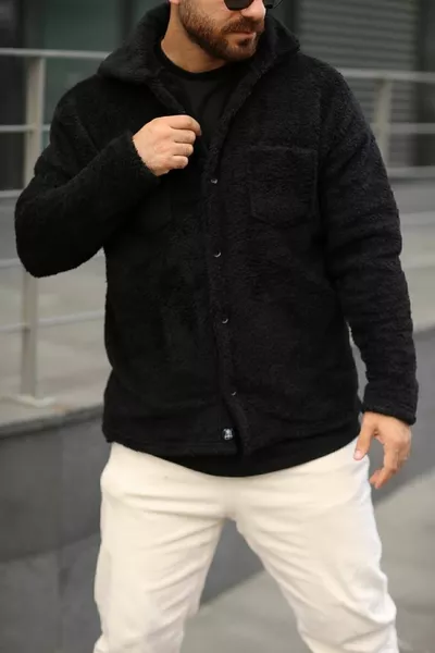 Unisex Zwart Pluche Fleece Vest