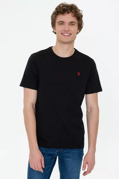 Men's Crew Neck Basic T-shirt  Black