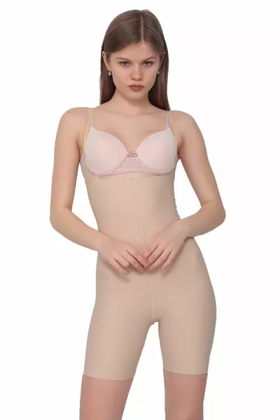 Corsetto da donna a controllo totale di nuova generazione, lunghezza completa, effetto snellente di 2 taglie, taglio laser senza cuciture