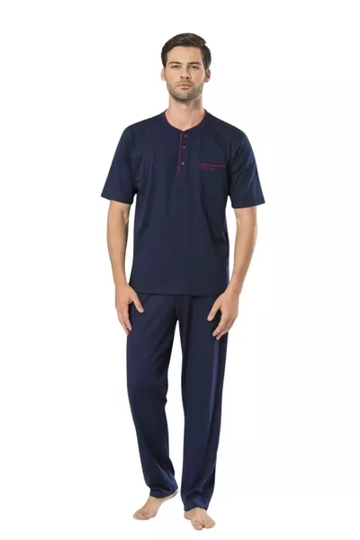 Мужская домашняя одежда, комплект пижамы из 3 предметов, % хлопок, .PC..0A..