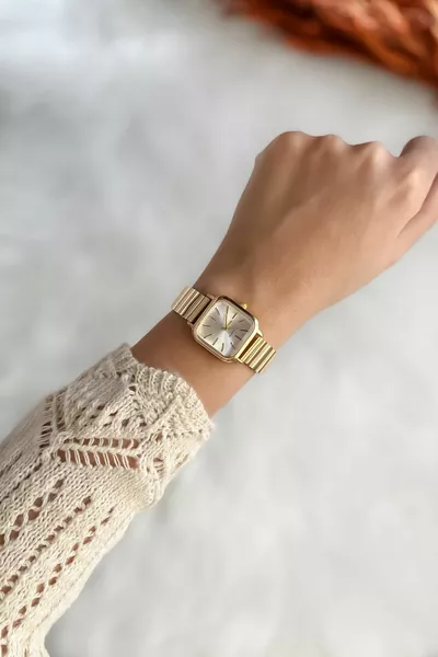 Dameshorloge Goudkleurige Metalen Polshorloge