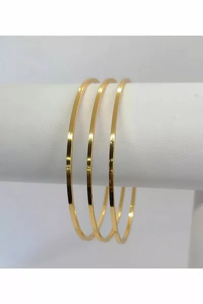 Triple Ajda Bracelet with 2-Year Warranty, Stainless Steel with K Gold Plating